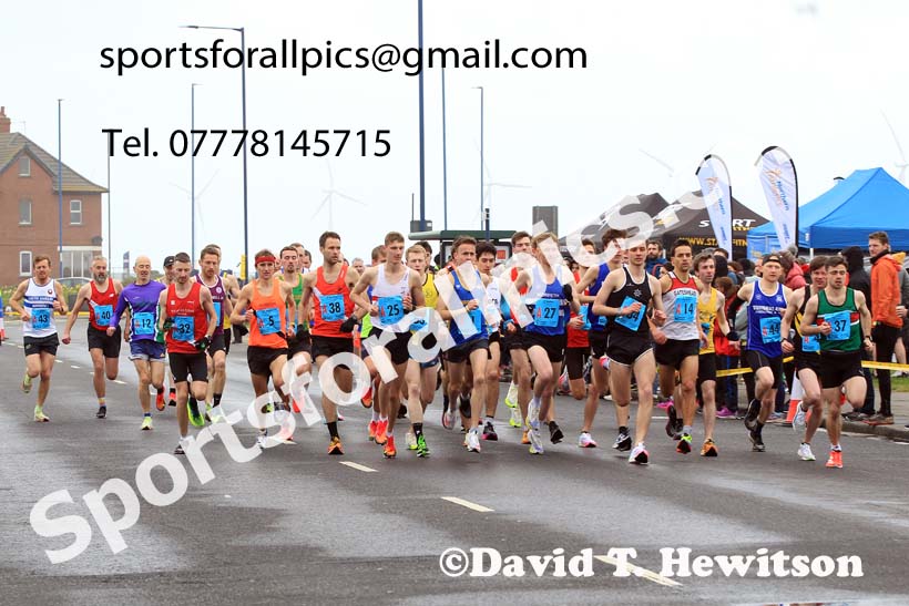 Senior mens 12 Stage 2023 Northern Mens 12 stage and Womens 6 Stage Relays and Young Athletes, Redcar. Photo: David T. Hewitson/Sports for All Pics